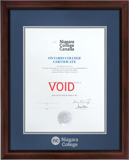 Niagara College Richmond 15 x 19  Diploma Frame